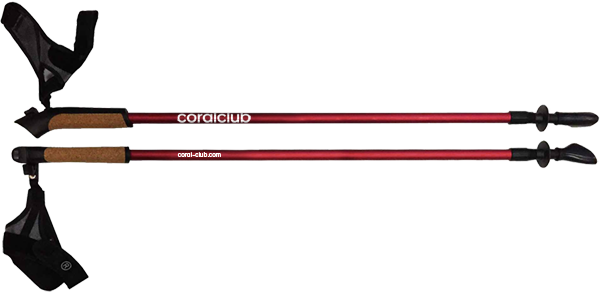 Палки для скандинавской ходьбы красные, S / M