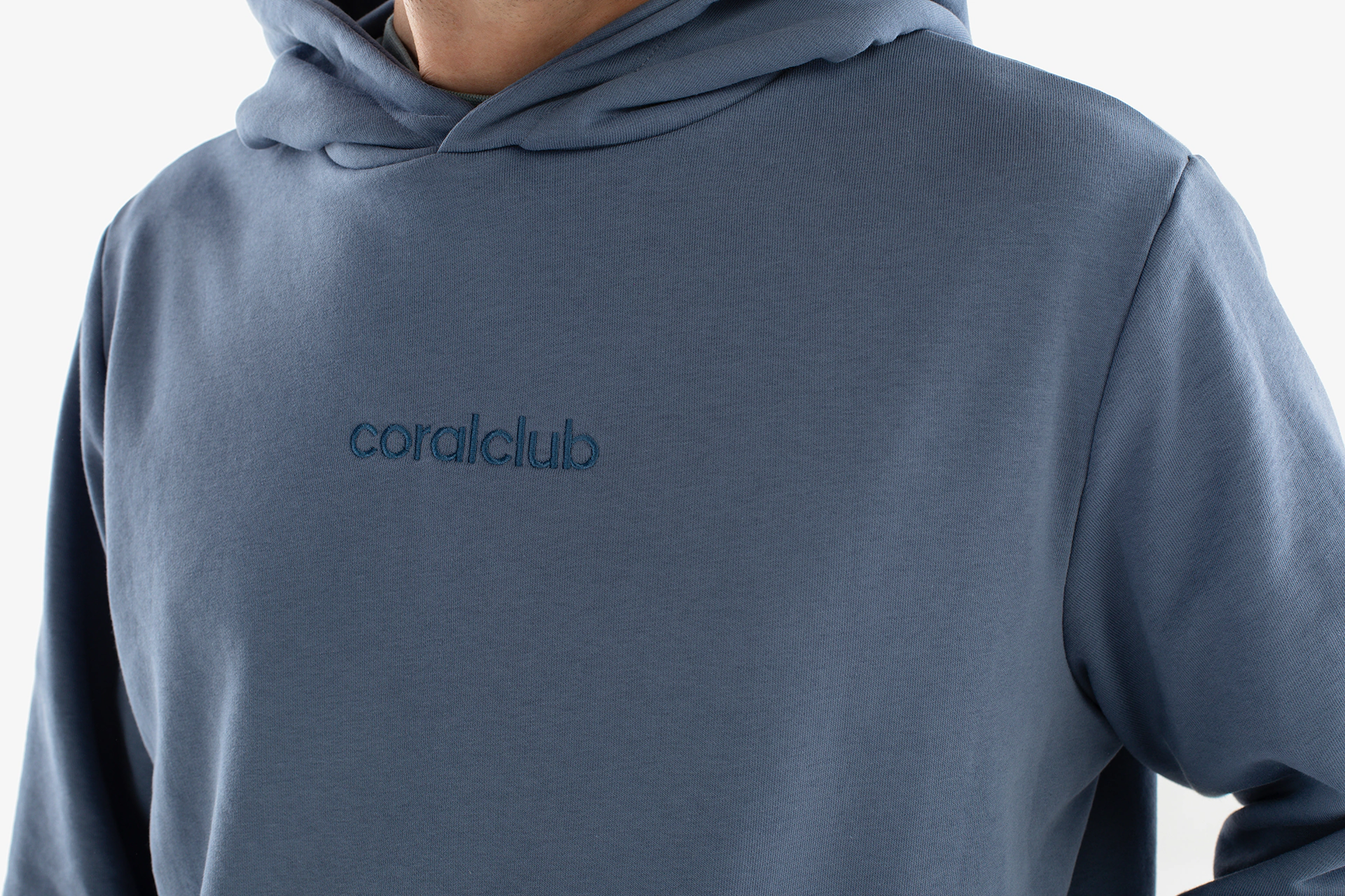 Толстовка мужская, серо-голубая